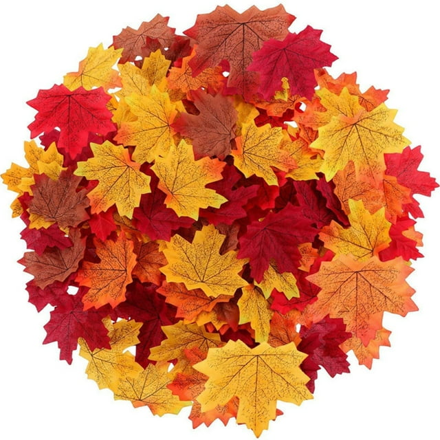 BKRE 450 Pcs Fall Leaves Fall Leaves For Fall Party Festival Thanksgiving Decorations(9 Colors)