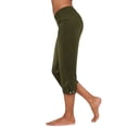 thumbnail image 5 of Tqcoqu Capris for Women with Pockets,Golf Pants 7/8 High Waisted Stretch Pull On Ankle Business Casual Travel Athletic Work,Army Green Women's S-XXXL, 5 of 9