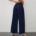 thumbnail image 2 of Women's High Waisted Wide Leg Pants Elegant Solid Loose Straight Trousers Casual Work Slacks, 2 of 4