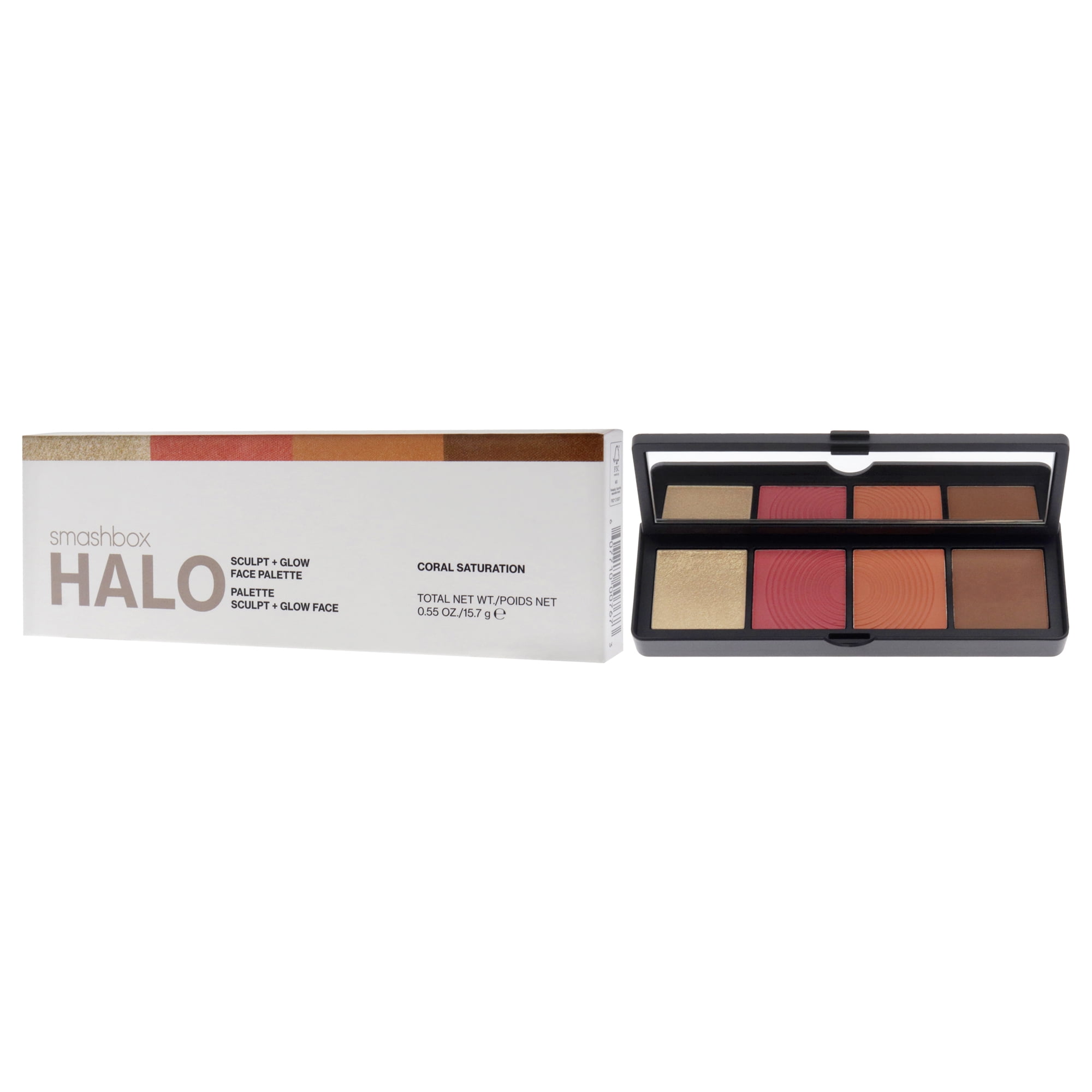 SmashBox Halo Sculpt Plus Glow Face Palette - Coral Saturation , 0.55 oz Makeup