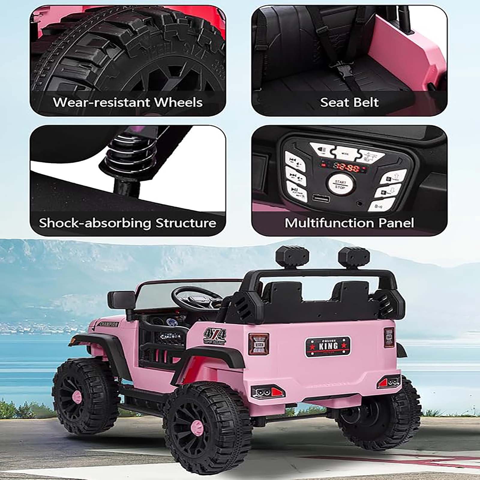 1 Plastic + Metal Electric Stroller Jc308 Two-SeatVehicle) Longwei Battery: 24V7Ah Motor: 200W*2 Hongji 24V1000Ma