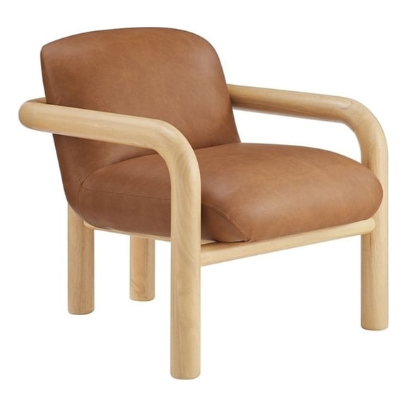 Best Master Furniture Tapporo Mid-Century Modern Natural Accent Chair (Set of 1)