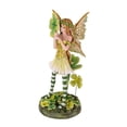 thumbnail image 4 of Pacific Giftware Lucky Clover Fairy Figurine Lucky Green Shamrock Fairy with Striped Stockings and Emerald Wings Perfect for Garden Home Decor for Spring and Nature Accent, 4 of 8