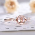 thumbnail image 3 of HeartsAndYou 1.4ct Natural Peach Morganite & Diamond Ring Leaf 100% REAL 14k SOLID Rose Gold, 3 of 9
