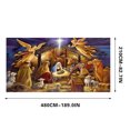 thumbnail image 2 of Holloyiver Christmas Nativity Garage Door Banner 6.9x15.7 ft, Large Christmas Garage Door Decorations, The Season Backdrop Background for Photo Holy Nativity Christmas Party Outdoor Banner, 2 of 5