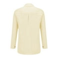 thumbnail image 6 of Classic Linen Cotton Shirt for Women Soft Button Down Top Everyday Essential Yellow S, 6 of 9