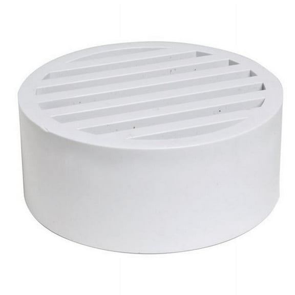 NDS 4 in. White Round PVC Drain Grate