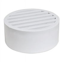 NDS 4 in. White Round PVC Drain Grate