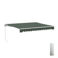 thumbnail image 2 of ALEKO Retractable Motorized Patio 13 x 10 ft Awning Sunshade Forest Green, 2 of 7