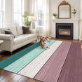 thumbnail image 2 of Large Area Rugs for Living Room Bedroom, Purple Green Wood Grain 5'x8' Rug Washable Carpet Runner Indoor Outdoor, Rustic Retro Wooden Plank Non Slip Floor Mats Rug for Kitchen, Bathroom, 2 of 8