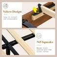 thumbnail image 3 of Papajet King Size Solid Wood Bed Frame with 48.6" Mid-Century Headboard & Wood Slats, Caramel, 3 of 6