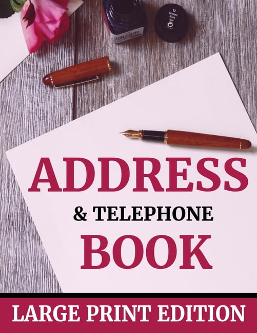 Address & Telephone Book 8.5" x 11" Large Print Alphabetical Address