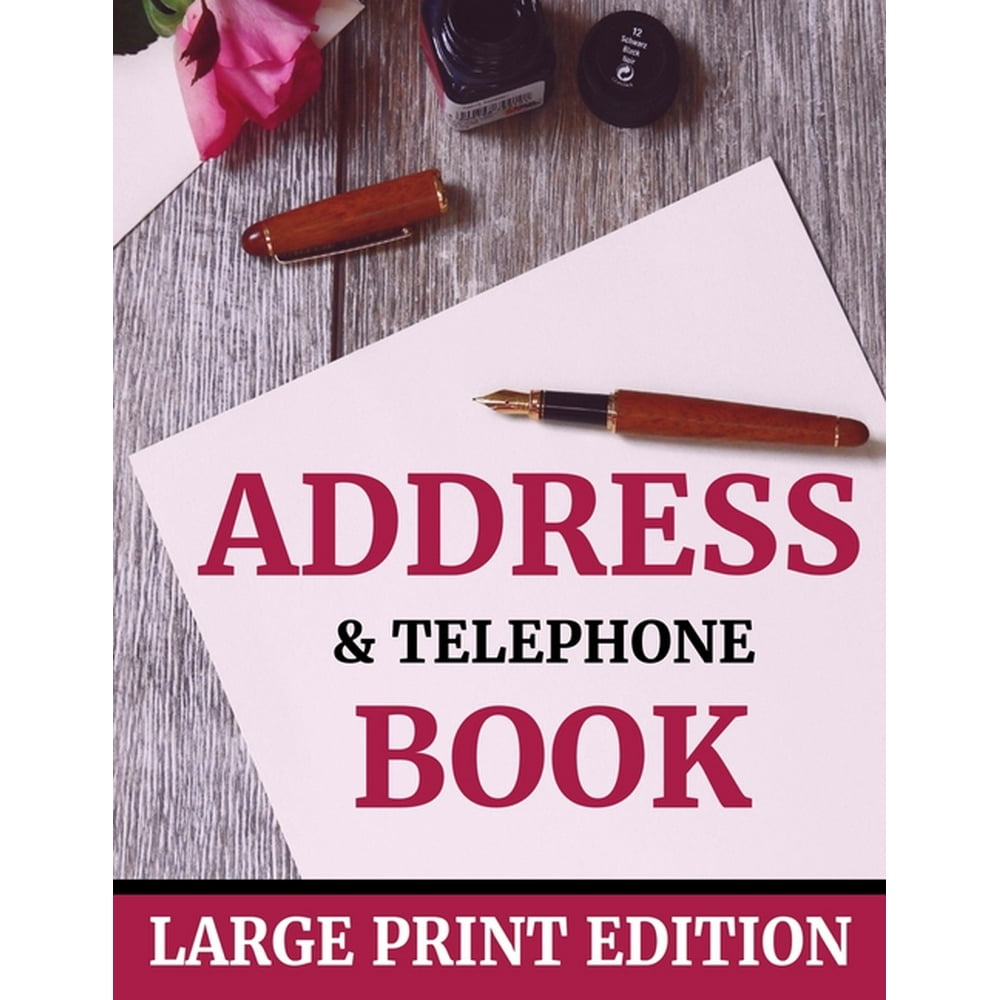 Address & Telephone Book 8.5" x 11" Large Print Alphabetical Address Book for Elderly, Seniors