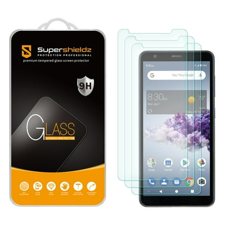 [3-Pack] Supershieldz for ZTE Blade A3 Prime Tempered Glass Screen Protector, Anti-Scratch, Anti-Fingerprint, Bubble Free