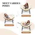 thumbnail image 4 of RADIATA Oversized Outdoor Papasan Rocking Chair with 5.1" Cushion, Set of 2, 450 lb Heavy-Duty Rattan Patio Rocker Chair, Water-Resistant Lounge Chair for Porch, Garden, Bedroom, Beige, 4 of 13