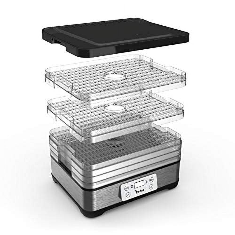 Kepooman Large Food Dehydrator with 5pcs Movable Trays, Temperature Time Adjustable, Height Adjustable, Fruit Dryer Meat Jerky Herbs BPA-Free Kepooman Large Food Dehydrator with 5pcs Movable Trays, Temperature Time Adjustable, Height Adjustable, Fruit Dryer Meat Jerky Herbs BPA-Free