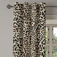 thumbnail image 3 of Ambesonne Leopard Print Grommet Curtain, Classic Wild Cat Skin, 50"x96", Dark Brown Beige and Camel, 3 of 5
