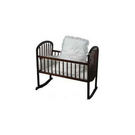 Baby Doll Bedding Carnation Eyelet Cradle Set, Ecru