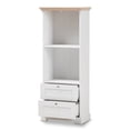 thumbnail image 3 of Baxton Studio Anna 2 Shelf Bookcase in White and Natural, 3 of 11