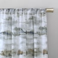 thumbnail image 3 of No. 918 Picasso Watercolor Abstract Stripe Crushed Voile Sheer Rod Pocket Curtain Panel, 51"x63", Grey, 3 of 5
