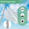 thumbnail image 2 of Uxcell FlagPole Ring Adjustable FlagPole Clip with FlagPole Clamp Silver 0.2-0.5 Inch 2pcs, 2 of 7