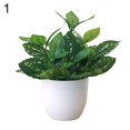 thumbnail image 1 of Visland Mini Fake Plants in Pots,Artificial Plastic Green Plants, Potted Faux Plants Indoor for Office Desk Coffee Table Bathroom Bedroom Home Decorations, 1 of 4