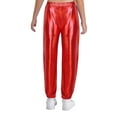 thumbnail image 4 of Sholeno Girls Hip Hop Jazz Dance Outfit Metallic Cropped Hoodie+Tank Top+Pants Disco Party Streewear Red 12, 4 of 6