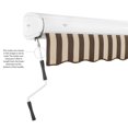 thumbnail image 3 of Awntech 8' x 6.5' Full Cassette Manual Patio Retractable Awning, Brown/Tan Stripe, 3 of 7