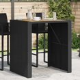 thumbnail image 1 of vidaXL Garden Table with Acacia Wood Top Black 105x80x110 cm Poly Rattan, 1 of 5