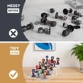 thumbnail image 5 of 5 PCS Clear Acrylic Display Risers, Tiered Acrylic Display Stands, Stackable Shelf Riser for Collectibles, Figures, Makeup, Cupcake, Perfume and Retail Display, 5 of 7