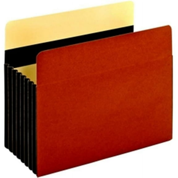 Pendaflex Heavy-Duty File Pockets, 7" Expansion, Letter Size, Redrope, 5/Box (15444HD)