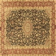 thumbnail image 1 of Ahgly Company Indoor Square Medallion Brown Traditional Area Rugs, 3' Square, 1 of 4