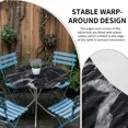 thumbnail image 2 of Black Marble Round Tablecloth for 36-44 Inch Tables,Fitted Table Cover with Elastic Edge,Vintage Minimalism White Abstract Texture Waterproof Outdoor Table Cloth Protector for Patio Garden Dinner, 2 of 9