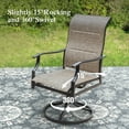 thumbnail image 5 of Sophia & William Outdoor Patio Dining Swivel Padded Textilene Chairs Set of 4, Ash Brown, 5 of 7