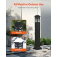 thumbnail image 4 of KFFKFF Cigarette Butt Receptacle, Weatherproof Cigarette Butt Container with 4 Disposal Openings  & Top Cover, Freestanding Outdoor Cigarette Butt Disposal, Black, 4 of 9