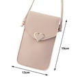 thumbnail image 4 of Babibeauty Phone Purse Fine Workmanship Large Capacity Faux Leather Heart Shape Buckle Cossbody Bag for Travel,Dark Gray, 4 of 8