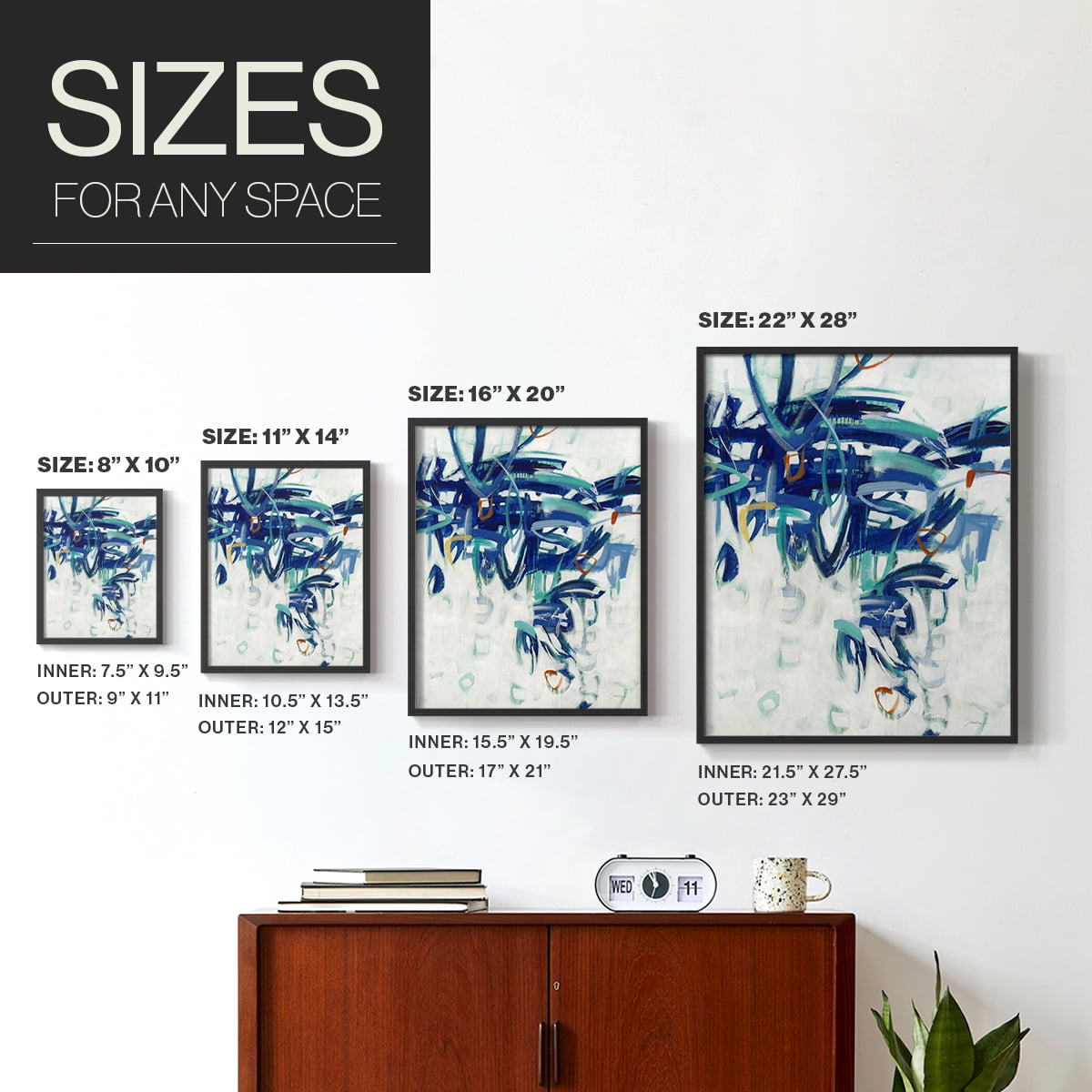 Child's Play I in Paper Solid Wood 8 x 10 Framed Print