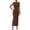 Coffee, variant on PRETTYGARDEN Women's Summer Semi Formal Midi Dresses Sleeveless Ruched Bodycon Long Elegant Cocktail Wedding Guest Dress