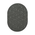thumbnail image 1 of Furnish My Place Indoor Floor Rug - 8 ft. x 10 ft. Oval, Gray, Geometrical Print, Customized Area Rug for Bedrooms, Hallways, Living Rooms, 1 of 5