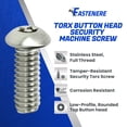 thumbnail image 3 of Fastenere Torx Security Machine Screws - 8-32 x 3/4" (25-Pack) Stainless Steel, Tamper-Resistant, Button Head Screws, Bolt Screw for Higher Level of Safety & Theft Prevention, 3 of 7