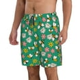 thumbnail image 2 of Disketp Men's Swim Trunks Hawaiian Breathable Surf Beach Swimsuits Mesh Lining Beach Shorts with Pockets-Flying Bees, 2 of 7