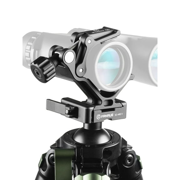 FANAUE Binocular Tripod Mount Adapter with 1/4"-3/8" Screw and ARCA Quick Release Binocular Tripod Mount, Compatible with Vortex Zeiss Nikon Swarovski Leica Leupold Bushnell Binoculars