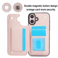 thumbnail image 4 of Allytechgroup Flip Wallet Case for iPhone 16 with Card Slots, Premium PU Leather [RFID Blocking] [Double Magnetic Button] Kickstand Shell, Shockproof Anti-Fall Protective Case, Rosegold, 4 of 7