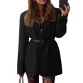 thumbnail image 1 of Blazer BTFBM 2025 de otoño, oversize, negro, talla mediana, 1 of 8