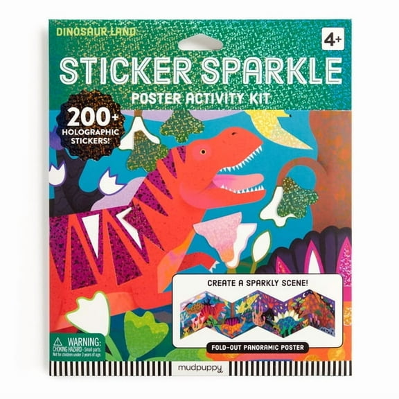 Dinosaur Land Sticker Sparkle Poster Activity Kit, (Paperback)