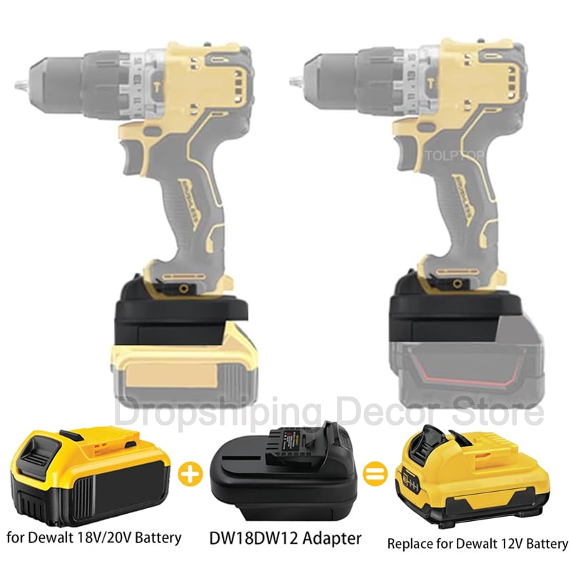 Battery Adapter Converter For De*walt/Mil*wau*kee 18V/20V Li-ion Battery Convert to for De*walt 12V Lithium Battery Power Tools