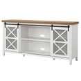 thumbnail image 5 of Evelyn&Zoe Clementine Rectangular TV Stand for TV's up to 75", White/Golden Oak, 5 of 11