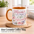 thumbnail image 2 of Mom Coffee Mug, You Make Life Bloom Cup, Floral Mother Gift from Daughter Son, Birthday Mother’s Day Present, Ceramic 11 Oz Mug, 2 of 4