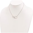 thumbnail image 3 of Sterling Silver Rose-Tone 3 Intertwined Circles With 2 In Ext. Necklace Made China qgr6097-16, 3 of 5