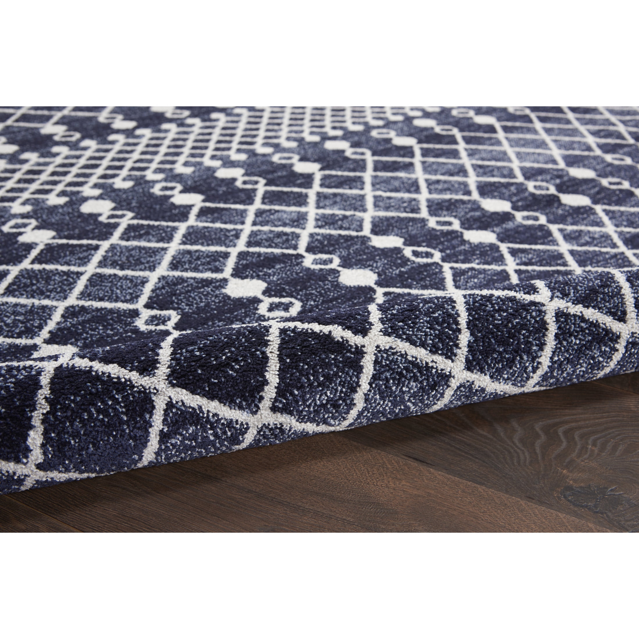 Nourison Palermo 2'2" x 3'9" Navy/Grey Bohemian Indoor Rug